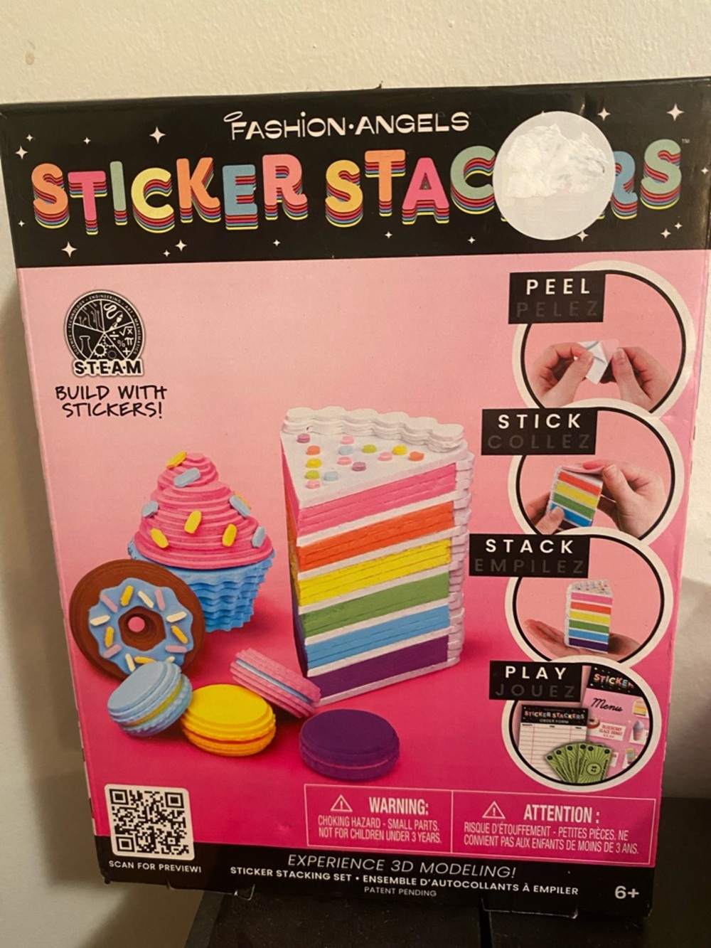 NEW🌈 Fashion Angels Sticker Stackers Dessert DIY Craft Activities foam food